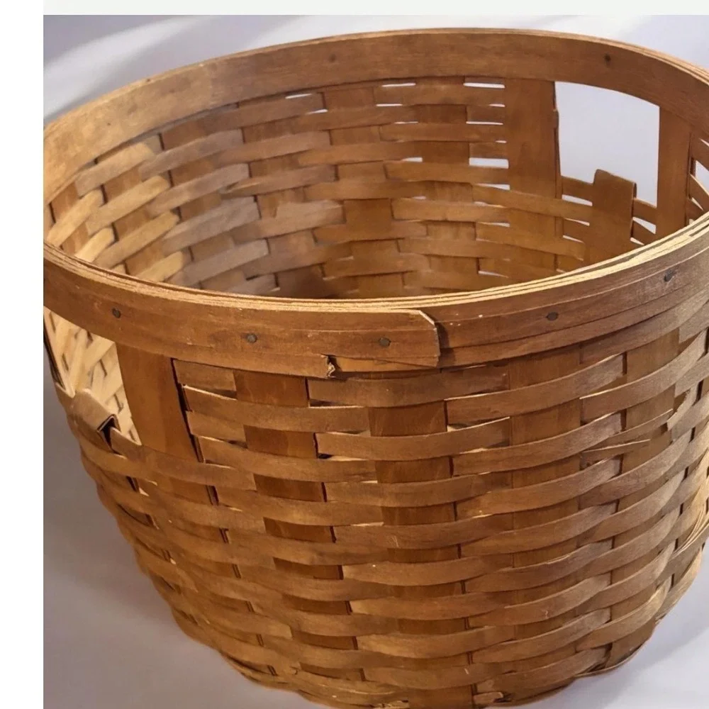 Vtg Longaberger Classic Corn Apple  Basket XL Vtg handle in basket signed